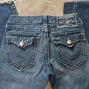 True Religion Mens Medium Straight Jeans 100% Cotton